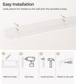 HBlife 48 Inches Invisible Wall Floating Bookshelf for Kids and Nursery, Clear Acrylic Shelves for Figures, 16 Inch Stud Spacing Long Large Picture Ledge Shelf for Photo Frames, 4 Pack (5MM Thick)