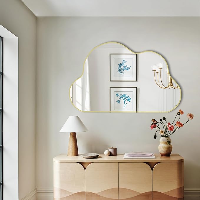 POZINO Gold Irregular Mirror, 33.5