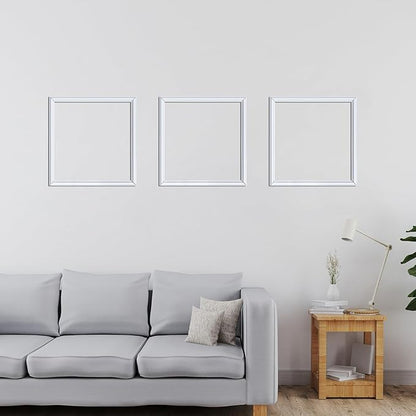 3 Frames 24x24 inches Pre-Cut Wall Moulding Wainscoting Panels, Ready-to-Assemble Decorative Wall Molding & Trim, Premade Picture Frame Molding and Accent Wall Decor