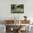 OIQArtOIQ Vintage Framed Wall Art Garden Landscape Canvas Art Prints Rustic Farmhouse Scenery Pictures Wall Decor Modern Cottagecore Paintings Artwork For Bedroom Bathroom Office Living Room