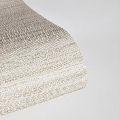Tempaper Textured Beige Horizontal Faux Grasscloth Removable Peel and Stick Wallpaper, 20.5 in X 16.5 ft, Made in The USA