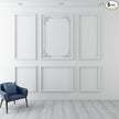 OUZUGIE 3 Set Wall Molding Kit with Flower Corner Pre-Cut Wainscoting Panels for Interior Wall Decor - Installed with Glue(Not Including) 3 Top 3 Bottom