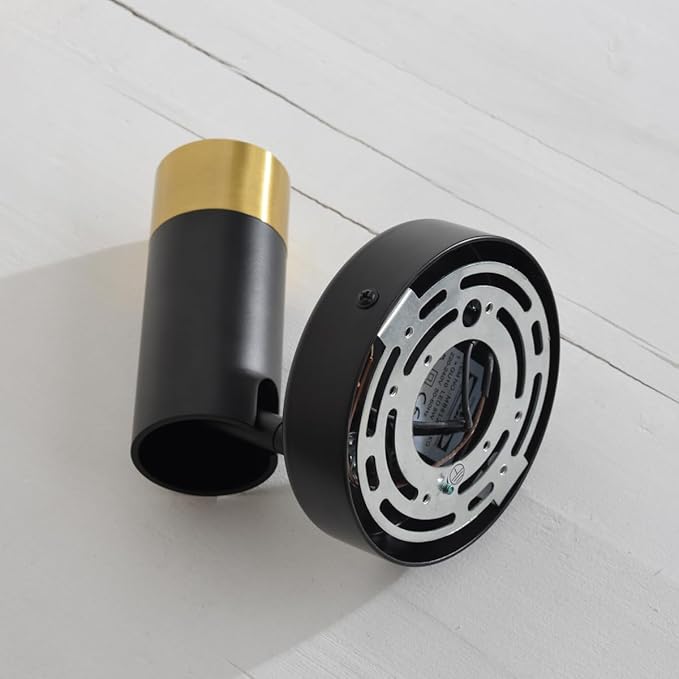 Wall Sconce with Switch,Black and Gold Bedroom Lights for Wall Hardwired,Modern Sconces Wall Light with Rotatable Lampshade,Industrial Wall Lamps for Living Room,Corner,Hallway,Nightstand,Wall Decor