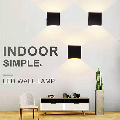 Lightess LED Wall Sconce Hardwired 10W, Set of 2 Modern Wall Lamp Black, Up Down Wall Mount Lights Mini Metal for Living Room Bedroom Hallway Decor, Warm White, O1185TP