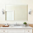 Ruomeng Frameless Mirror for Wall, 48x36 Inch Bathroom Vanity Mirror Farmhouse, Large Rectangle Mirror with Beveled Edge, Tempered Glass, Hangs Horizontally or Vertically