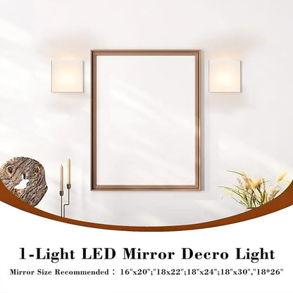 8 inch LED Wall Sconce Lights, Indoor Wall Decro Lighting, 1-Light Wall Light Fixture for Hallway Stairwell Bedroom Living Room Picture Decor Lighting, Support Dimmable