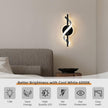 LED Wall Sconces Indoor, 12W LED Wall Mount Lights, Modern Spiral Wall Lamp, 3000K Warm White LED Light Fixture for Stairs Living Room Bedroom Aisle Hallway (Warm White, Black)