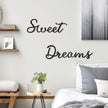 Zzbakress Sweet Dreams Wall Decor Metal Wall Art Large Modern Living Room Farmhouse Sign for Bedroom Black Metal Wall Art for Office and Home Wall Decor (Black, Elegant)