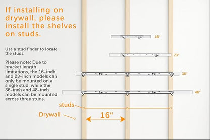 BAYKA Floating Shelves, 48 inches Long Heavy Duty Wall Mounted Rustic Wood Shelves for Bathroom, Bedroom, Living Room, Kitchen, Office, Hanging Shelf for Books/Storage/Decor(White,Set of 2)
