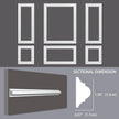 6-Frame Premade Accent Wall Molding Kit, Ready-to-Assemble Wainscoting Panels, Pre-Cut Chair Rail Moulding Trim for Home Décor