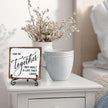 Home Desk Decor Sign, Rustic Wooden Sign With Stand, And So Together They Built A Life They Loved Sign For Farmhouse Home Living Room Bedroom Shelf Table, Coffee Lover Gifts For Family Friend Women