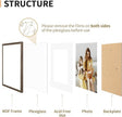ATOBART 11x14 Picture Frame Set of 4, Displays 8x10 with Mat or 11x14 Without Mat, Photo Frames for Wall Hanging or Tabletop, Includes HD Plexiglass, Brown