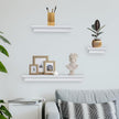 AHDECOR Versatile White Wall Mounted Floating Shelves, Stylish and Practical Home Decor and Storage in Any Room, Set of 3