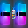 Wall Sconce, LED Wall Lights for Room Decor, Battery Operated Wall Sconce, Remote Control, Dimmable, Rechargeable, Small Night Lights for Hallway Stairway Porch Closet