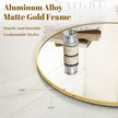 VooBang Gold Round Bathroom Mirror, 24 inch Circle Wall Mounted Hanging Mirror with Simple Modern Circular Metal Frame for Hallway, Entryway, Living Room, Gold Frame