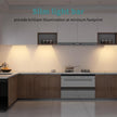 ASOKO Dimmable Under Cabinet Lighting - 6 Pcs 12 Inch Linkable Led Counter Light Bars, Warm White 2700K, DC24V 1320Lumens, 18W Shelf Lighting (ETL Plug)