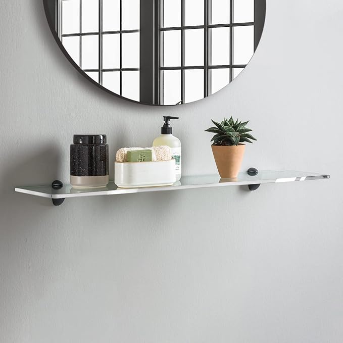 Fab Glass and Mirror Custom Acrylic Glass Shelves for Wall - 1/2