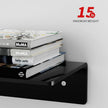 12 Inches Acrylic Wall Shelves 2 Pack, Floating Shelf for Wall Mounting, Acrylic Display Ledges for Funko Pop Figures, Home Décor, Living Room, Gaming Room, Plants(12 inch, Black)