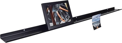 Floating Ledge, Photo Shelf, Art Ledge - Very Durable and Made in The USA (Black, 42")