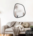 Black Asymmetrical Wall Mirror Large 20