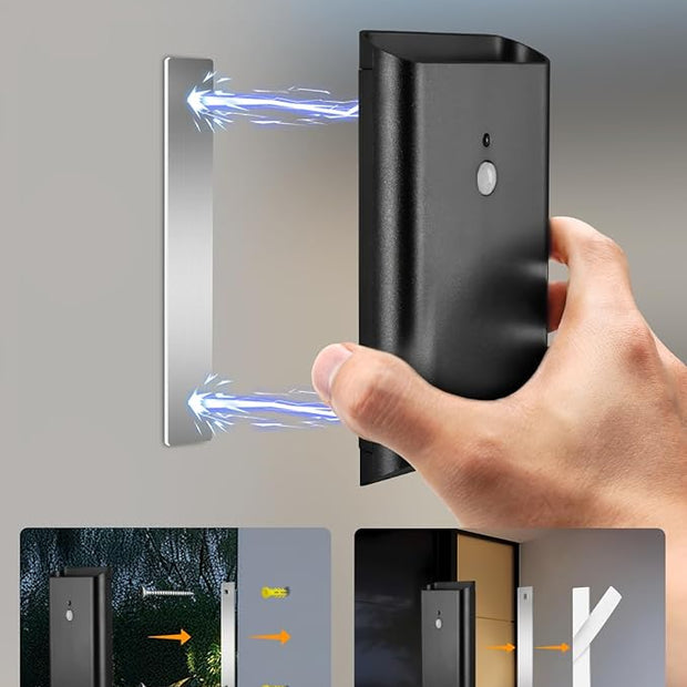 Motion Sensor Wireless Wall Sconce Set of 2 - Battery Operated Wall Light with Timer&Remote Control, 3 Color Temp & Brightness Adjustable 6000mAh Rechargeable for Stairs Bedroom Living Room, Black