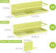 Magnetic Spice Rack For Refrigerator Magnetic Fridge Shelf For Kitchen Spice Organizer Magnetic Shelf For Fridge Space Saving Yellow 4 Pack With Magnetic Paper Towel Holder