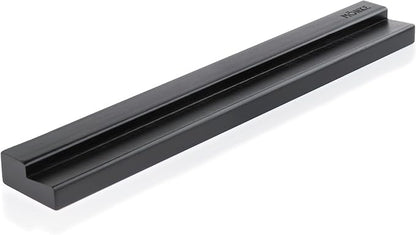 Vinyl Record Wall Mount - an Elegant Display Ledge Made from Solid Wood - This Vinyl Record Shelf Will Hold Records of Any Size (Black)