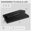Homeforia Black Floating Shelf 20 inch, High End Solid Real Wood 20inch Bathroom Floating Shelves for Wall Mounted, Black Wooden 20in Floating Shelves, Heavy Duty Bracket, 20 X 6.5 X 1.75 in, Set of 3