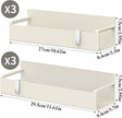 6 Pack Magnetic Spice Rack Organizer for Refrigerator and Oven, Cream White Fridge Organizers and Storage for Kitchen