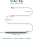 ASOKO 16 Inch Under Cabinet Lights,Plug and Play Under Counter Lighting,2700K Warm White with 700LM Bright,ETL Light Bar with ON/Off Switch for Kitchen,Under Desk,Workbench
