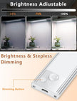 Under Cabinet Rechargeable Lighting: 10 Inch Motion Sensor Dimmable Lights Indoor - Battery Operated Lights - Wireless Closet Light Magnetic Led Light for Kitchen Home Bathroom Counter 5 Pack