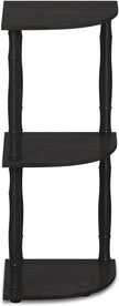 Furinno Turn-N-Tube 3-Tier Corner Display Rack Multipurpose Shelving Unit with Classic Tube, Espresso/Black