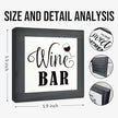 Wine Bar Signs, Box Sign Wood Desk Sign Decors, Wine Bar Decor Set, Decorative Wooden Table Top Decoration, Farmhouse Home Decor for Shelf, Country Style Home Bar Decoration, Coffee Signs B