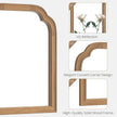 WallBeyond Wood Frame Wall Mirror Decor for Entryway, Living Room or Bedroom Home Decor - Light Woodgrain [16
