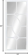 Kate and Laurel Cassat Casual Modern Window Wall Accent Mirror, White