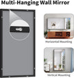Koonmi Black Framed Bathroom Mirror - Shatterproof 36