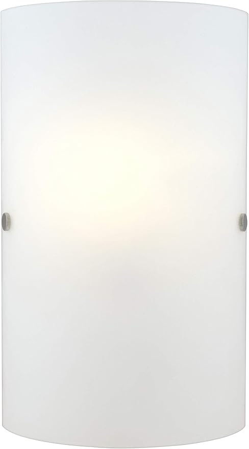 EGLO Troy 1-Light Wall Sconce Bathroom Modern Dimmable LED Mirror Vanity Light Fixture, Milk Clear