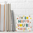 Classroom Decor Wooden Box Sign, inspirational Wood Box Sign, Inspirational Gifts Desk Decor Signs For Classroom, I Am So Happy You’re Here Boho Positive Decorative Signs
