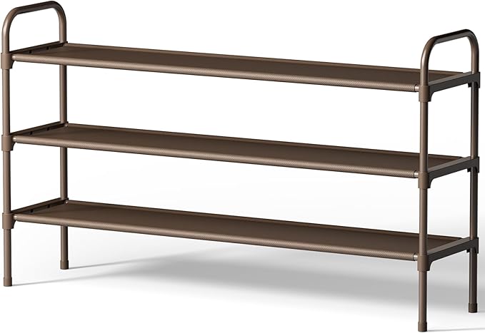 Kitsure Extra-Long Shoe Rack for Closet, Shoe Organizer for Front Door Entrance, Stackable Shoe Shelf, Detachable Closet Organizers and Storage, 39.0