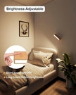 Wall Sconces Battery Operated Set of Two,Rechargeable Wall Lamps for Bedroom,Wall Lights Wireless Dimmable,Wood Wall Sconce with 360 Rotation,Peel and Stick Wall Sconces for Bedroom Bedside