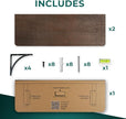 Willowy Reinforced Steel Bracket Dark Brown Shelf - Easy to Install, Template and Video Included - Brown Bathroom Shelves, Bedroom Wall Decor, Bathroom Shelf Over Toilet