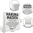 Motivational Gifts for Women Men, Inspirational Hakuna Matata Definition Wood Box Sign Desk Decor, Eucalyptus leaves Wooden Box Decorative Signs for Home Office Living Room Table Shelf Cubicle