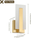 Joosenhouse Modern LED Wall Sconce Set of 2, Brass Warm White Light Wall Sconce 3000K, Hardwired Up and Down Wall Mount Light for Hallway, Bedroom, Study, Living Room Indoor Wall Light