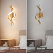 LED Wall Sconces Indoor, 12W LED Wall Mount Lights, Modern Spiral Wall Lamp, 3000K Wall Light Fixture for Stairs, Living Room, Bedroom, Aisle, Hallway (Warm White, Gold)