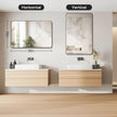 Black Metal Framed Bathroom Mirror for Wall, Large Brushed Matte Black Rounded Corner Rectangular Bathroom Vanity Mirror, Anti-Rust, Tempered Glass (28