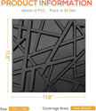 33 Pack 3D Wall Panels for Interior Wall Decor, 12''x12'' Black Accent Textured Wall Panels, Wall Covering Panles for Living Room, Gaming Room, TV Background, Cover 32 Sq.Ft