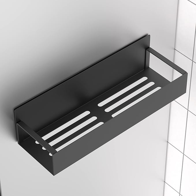 2 Pack Magnetic Spice Storage Rack Organizer for Refrigerator and Oven, Black Fridge Organizers and Storage
