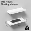 Small Shelves for Wall, Metal Floating Shelves Wall Mounted with Lip for Storage No Wobble, Heavy Duty Wall Shelves for Bathroom/Kitchen/Bedroom/Small Spaces, White 12 inch 2 Pack