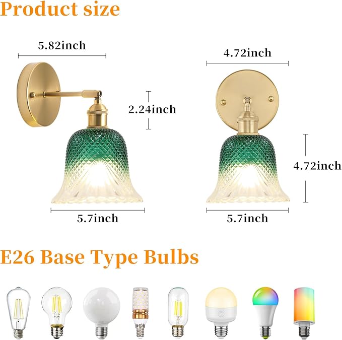 GEEZO Vintage Battery Operated Wall Sconce, with Rechargeable Battery Powered Wall Light with Remote Control for Bedside Bedroom