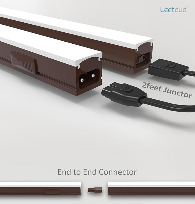 Under Cabinet Lighting Plug in, 12 Inch 1 Pc, Linkable AC120V 3CCT 3000K/4000K/5000K Ultra Slim, LED Under Cabinet Lights for Counter Light, Kitchen, Shelf, Sink, Workshop, Desk, Bronze